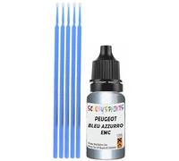 SCOOBYS PAINTS BACK IN THE MIX Touch Up Paint Compatible With Peugeot Bleu Azzurro Metallic Emc Scratch Fix Automotive Blue Car (10Ml)