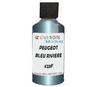 SCOOBYS PAINTS BACK IN THE MIX Touch Up Paint Compatible With Peugeot Bleu Riviere 423F Scratch Fix Automotive Blue Car (30Ml)