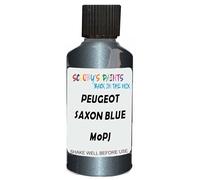 SCOOBYS PAINTS BACK IN THE MIX Touch Up Paint Compatible With Peugeot Saxon Blue Metallic M0Pj Scratch Fix Automotive Car (30Ml)