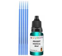 SCOOBYS PAINTS BACK IN THE MIX Touch Up Paint Compatible With Peugeot Tropical Green Metallic M06S Scratch Fix Automotive Car (10Ml)