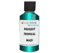 SCOOBYS PAINTS BACK IN THE MIX Touch Up Paint Compatible With Peugeot Tropical Green Metallic M0Qs Scratch Fix Automotive Car (30Ml)