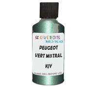SCOOBYS PAINTS BACK IN THE MIX Touch Up Paint Compatible With Peugeot Vert Mistral Metallic Kjy Scratch Fix Automotive Green Car (30Ml)