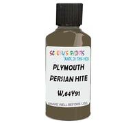 SCOOBYS PAINTS BACK IN THE MIX Touch Up Paint Compatible With Plymouth Persian Hite W,64Y91 Scratch Fix Automotive Brown Car (30Ml)