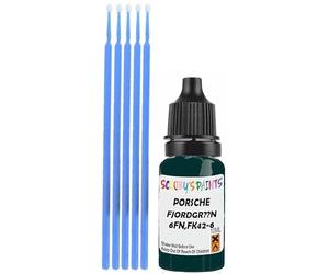 SCOOBYS PAINTS BACK IN THE MIX Touch Up Paint Compatible With Porsche Fjordgrã¼N 6Fn,Fk42-6 Scratch Fix Automotive Green Car (10Ml)