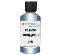 SCOOBYS PAINTS BACK IN THE MIX Touch Up Paint Compatible With Porsche Fountainbluemetallic 5Fk Scratch Fix Automotive Blue Car (30Ml)