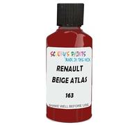 SCOOBYS PAINTS BACK IN THE MIX Touch Up Paint Compatible With Renault Beige Atlas 163 Scratch Fix Automotive Red Car (30Ml)