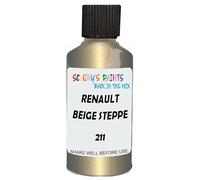 SCOOBYS PAINTS BACK IN THE MIX Touch Up Paint Compatible With Renault Beige Steppe Nacre Metallic 211 Scratch Fix Automotive Car (30Ml)