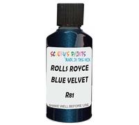 SCOOBYS PAINTS BACK IN THE MIX Touch Up Paint Compatible With Rolls Royce Blue Velvet Sparkle Ii R81 Scratch Fix Automotive Car (30Ml)