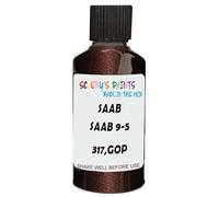 SCOOBYS PAINTS BACK IN THE MIX Touch Up Paint Compatible With Saab 9-5 Sportkombi Java Pearl 317,Gop Scratch Fix Automotive Brown Car (30Ml)