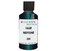 SCOOBYS PAINTS BACK IN THE MIX Touch Up Paint Compatible With Saab Neptune Turquoise 255 Scratch Fix Automotive Blue Car (30Ml)