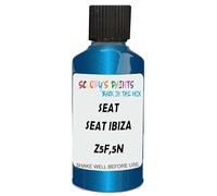 SCOOBYS PAINTS BACK IN THE MIX Touch Up Paint Compatible With Seat Ibiza Sprint Blue Metallic Z5F,5N Scratch Fix Automotive Car (30Ml)