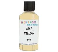 SCOOBYS PAINTS BACK IN THE MIX Touch Up Paint Compatible With Seat Yellow Manowar 910 Scratch Fix Automotive Car (30Ml)