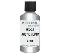 SCOOBYS PAINTS BACK IN THE MIX Touch Up Paint Compatible With Skoda Arctic Silver Metallic Lf7B Scratch Fix Automotive Car (30Ml)