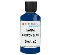 SCOOBYS PAINTS BACK IN THE MIX Touch Up Paint Compatible With Skoda Energy Blue Lv5F / 6D Scratch Fix Automotive Car (30Ml)