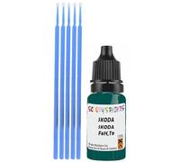 SCOOBYS PAINTS BACK IN THE MIX Touch Up Paint Compatible With Skoda Octavia Atoll Gruen F6H,T9 Scratch Fix Automotive Green Car (10Ml)