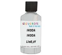 SCOOBYS PAINTS BACK IN THE MIX Touch Up Paint Compatible With Skoda Octavia Combi Moon White Metallic Ls9R,2Y Scratch Fix Automotive Car (30Ml)