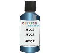 SCOOBYS PAINTS BACK IN THE MIX Touch Up Paint Compatible With Skoda Octavia Combi Titan Blue Metallic Lg5W,9F Scratch Fix Automotive Car (30Ml)