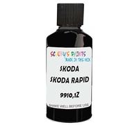 SCOOBYS PAINTS BACK IN THE MIX Touch Up Paint Compatible With Skoda Rapid Black Magic Perl 9910,1Z Scratch Fix Automotive Car (30Ml)