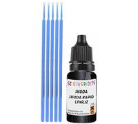 SCOOBYS PAINTS BACK IN THE MIX Touch Up Paint Compatible With Skoda Rapid Black Magic Perl Lf9R,1Z Scratch Fix Automotive Car (10Ml)