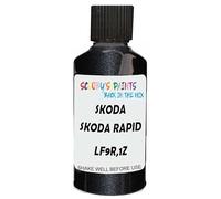 SCOOBYS PAINTS BACK IN THE MIX Touch Up Paint Compatible With Skoda Rapid Black Magic Perl Lf9R,1Z Scratch Fix Automotive Car (30Ml)