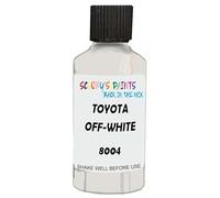 SCOOBYS PAINTS BACK IN THE MIX Touch Up Paint Compatible With Toyota Off-White 8004 Scratch Fix Automotive White Car (30Ml)