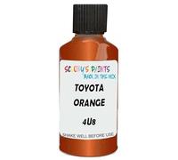 SCOOBYS PAINTS BACK IN THE MIX Touch Up Paint Compatible With Toyota Orange 4U8 Scratch Fix Automotive Car (30Ml)