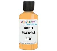 SCOOBYS PAINTS BACK IN THE MIX Touch Up Paint Compatible With Toyota Pineapple Ptb8 Scratch Fix Automotive Yellow Car (30Ml)