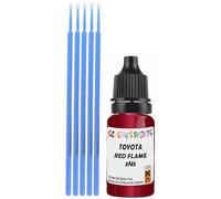 SCOOBYS PAINTS BACK IN THE MIX Touch Up Paint Compatible With Toyota Red Flame Metallic 3N5 Scratch Fix Automotive Car (10Ml)