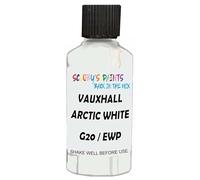 SCOOBYS PAINTS BACK IN THE MIX Touch Up Paint Compatible With Vauxhall Arctic White G20 / Ewp Scratch Fix Automotive Car (30Ml)