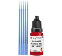 SCOOBYS PAINTS BACK IN THE MIX Touch Up Paint Compatible With Vauxhall Calypso Red 2Ju / 2Ju/597 Scratch Fix Automotive Car (10Ml)