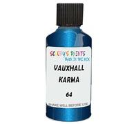 SCOOBYS PAINTS BACK IN THE MIX Touch Up Paint Compatible With Vauxhall Karma Metallic 64 Scratch Fix Automotive Blue Car (30Ml)