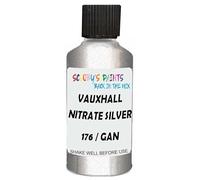 SCOOBYS PAINTS BACK IN THE MIX Touch Up Paint Compatible With Vauxhall Nitrate Silver Metallic 176 / Gan Scratch Fix Automotive Car (30Ml)