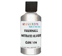 SCOOBYS PAINTS BACK IN THE MIX Touch Up Paint Compatible With Vauxhall Nitrate Silver Metallic Gan / 176 Scratch Fix Automotive Car (30Ml)