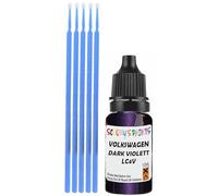 SCOOBYS PAINTS BACK IN THE MIX Touch Up Paint Compatible With Volkswagen Dark Violett Perl Lc4V Scratch Fix Automotive Purple Car (10Ml)