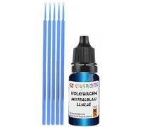 SCOOBYS PAINTS BACK IN THE MIX Touch Up Paint Compatible With Volkswagen Mistralblau Metallic Ll5U,2E Scratch Fix Automotive Blue Car (10Ml)
