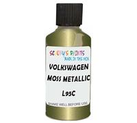 SCOOBYS PAINTS BACK IN THE MIX Touch Up Paint Compatible With Volkswagen Moss Metallic L95C Scratch Fix Automotive Green Car (30Ml)