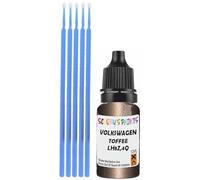 SCOOBYS PAINTS BACK IN THE MIX Touch Up Paint Compatible With Volkswagen Toffee Brown Metallic Lh8Z,4Q Scratch Fix Automotive Car (10Ml)