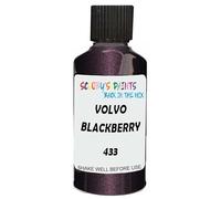 SCOOBYS PAINTS BACK IN THE MIX Touch Up Paint Compatible With Volvo Blackberry Metallic 433 Scratch Fix Automotive Black Car (30Ml)