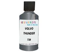 SCOOBYS PAINTS BACK IN THE MIX Touch Up Paint Compatible With Volvo Thunder Grey Pearl Metallic 728 Scratch Fix Automotive Car (30Ml)
