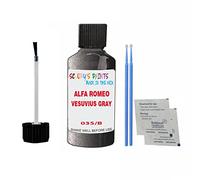 SCOOBYS PAINTS BACK IN THE MIX Touch Up Paint For Alfa Romeo Giulia Quadrifoglio Vesuvius Gray 035/B 2016-2022 30Ml Bottle Brush Scratch Stone Chip Repair Pen