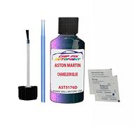 SCOOBYS PAINTS BACK IN THE MIX Touch Up Paint For Aston Martin Zagato Chameleon Blue Ast5176D 2014-2014 30Ml Bottle Brush Scratch Stone Chip Repair Pen