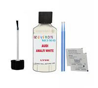 SCOOBYS PAINTS BACK IN THE MIX Touch Up Paint For Audi A1 Sportback Amalfi White Ly9K 2010-2021 30Ml Bottle Brush Scratch Stone Chip Repair Pen