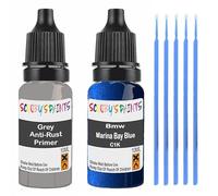 SCOOBYS PAINTS BACK IN THE MIX Touch Up Paint For Bmw Marina Bay Blue C1K Scratch Stone Chip Repair With Grey Primer