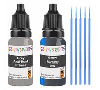 SCOOBYS PAINTS BACK IN THE MIX Touch Up Paint For Bmw Storm Bay C3N Scratch Stone Chip Repair With Grey Primer