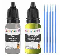 SCOOBYS PAINTS BACK IN THE MIX Touch Up Paint For Chevrolet Fresh Green Lime G6F Scratch Stone Chip Repair With Grey Primer