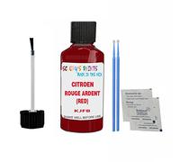 SCOOBYS PAINTS BACK IN THE MIX Touch Up Paint For Citroen C1 Rouge Ardent (Red) Kjfb 2001-2018 30Ml Bottle Brush Scratch Stone Chip Repair Pen