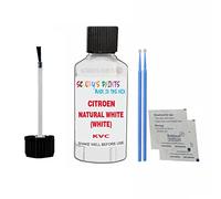 SCOOBYS PAINTS BACK IN THE MIX Touch Up Paint For Citroen C3 Aircross Natural White (White) Kvc 2018-2021 30Ml Bottle Brush Scratch Stone Chip Repair Pen