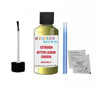 SCOOBYS PAINTS BACK IN THE MIX Touch Up Paint For Citroen C3 Picasso Bitter Lemon (Green) M0B7 2008-2016 30Ml Bottle Brush Scratch Stone Chip Repair Pen