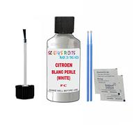 SCOOBYS PAINTS BACK IN THE MIX Touch Up Paint For Citroen C3 Picasso Blanc Perle (White) Fc 2013-2021 30Ml Bottle Brush Scratch Stone Chip Repair Pen