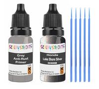 SCOOBYS PAINTS BACK IN THE MIX Touch Up Paint For Honda Lake Shore Silver Nh686M Scratch Stone Chip Repair With Grey Primer